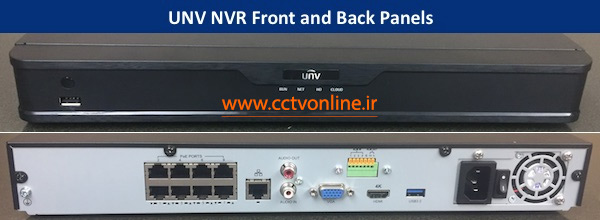 بررسی تخصصی NVR شرکت یونی ویو - پنل جلویی و عقبی