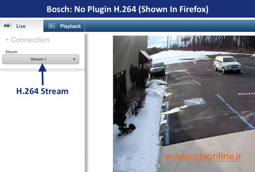 پخش زنده تصویر دوربین مداربسته بوش بدون پلاگین