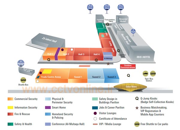 پلن نمایشگاه دوربین مداربسته Intersec 2017